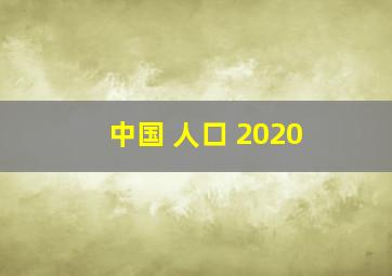 中国 人口 2020